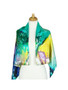 AamiraA Water Color Mulberry Satin Silk Stole Women Square Scarf