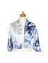 AamiraA Flint Blossom Mulberry Satin Silk Stole Women Square Scarf 