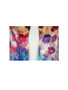 AamiraA Red Flower Mulberry Satin Silk Stole Women Square Scarf 