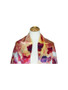 AamiraA Red Flower Mulberry Satin Silk Stole Women Square Scarf 