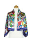AamiraA Mix Tribal Mulberry Satin Silk Stole Women Square Scarf