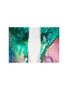 AamiraA Abstract Magic Mulberry Satin Silk Stole Women Square Scarf