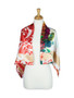 AamiraA Spring Flower Mulberry Satin Silk Stole Women Square Scarf
