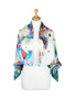AamiraA Blossom Mulberry Satin Silk Stole Women Square Scarf 