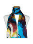 AamiraA Stripes Soft Mulberry Chiffon Silk Stole Women Oblong Scarf