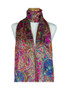 AamiraA Elegant Pink Soft Mulberry Chiffon Silk Stole Women Oblong Scarf