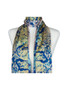 AamiraA Rose Strips Mulberry Chiffon Silk Stole Women Oblong Scarf