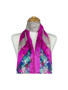 AamiraA Pink White Mulberry Chiffon Silk Stole Women Oblong Scarf 