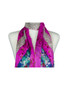 Pink White Mulberry Chiffon Silk Stole Women Oblong Scarf