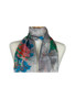AamiraA Vibrant Roses Mulberry Chiffon Silk Stole Women Oblong Scarf