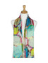 AamiraA Abstract Circle Mulberry Chiffon Silk Stole Women Oblong Scarf