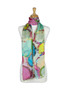 AamiraA Abstract Circle Mulberry Chiffon Silk Stole Women Oblong Scarf