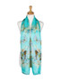 AamiraA Blue Butterfly Mulberry Chiffon Silk Stole Women Scarf