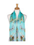 AamiraA Blue Butterfly Mulberry Chiffon Silk Stole Women Scarf