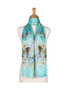 AamiraA Blue Butterfly Mulberry Chiffon Silk Stole Women Scarf