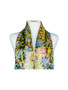 AamiraA Garland Mulberry Chiffon Silk Stole Women Oblong Scarf