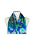 AamiraA Colorful Flowers Mulberry Chiffon Silk Stole Women Scarf 