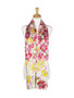 AamiraA Amaryllis Floret Soft Mulberry Chiffon Silk Stole Women Scarf