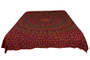 Queen Maroon Mandala Tapestry Bohemian Wall Hanging Throw Dorm Decor
