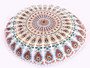 Blue Brown Mandala Pillow Ottoman Poufs Cushion Covers