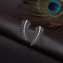 Leaf Shaped Silver Color Oxidised Earrings
