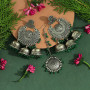 Green Oxidised Earrings Tikka Set