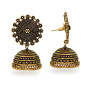 Round Oxidised Gold Handmade Brass Jhumka