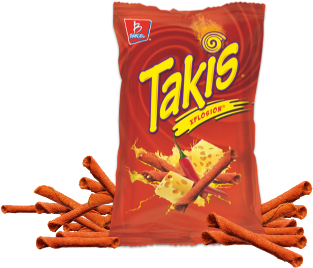 Takis XPLOSION Tortilla Chips 113g (Cheese & Chilli Peppers)