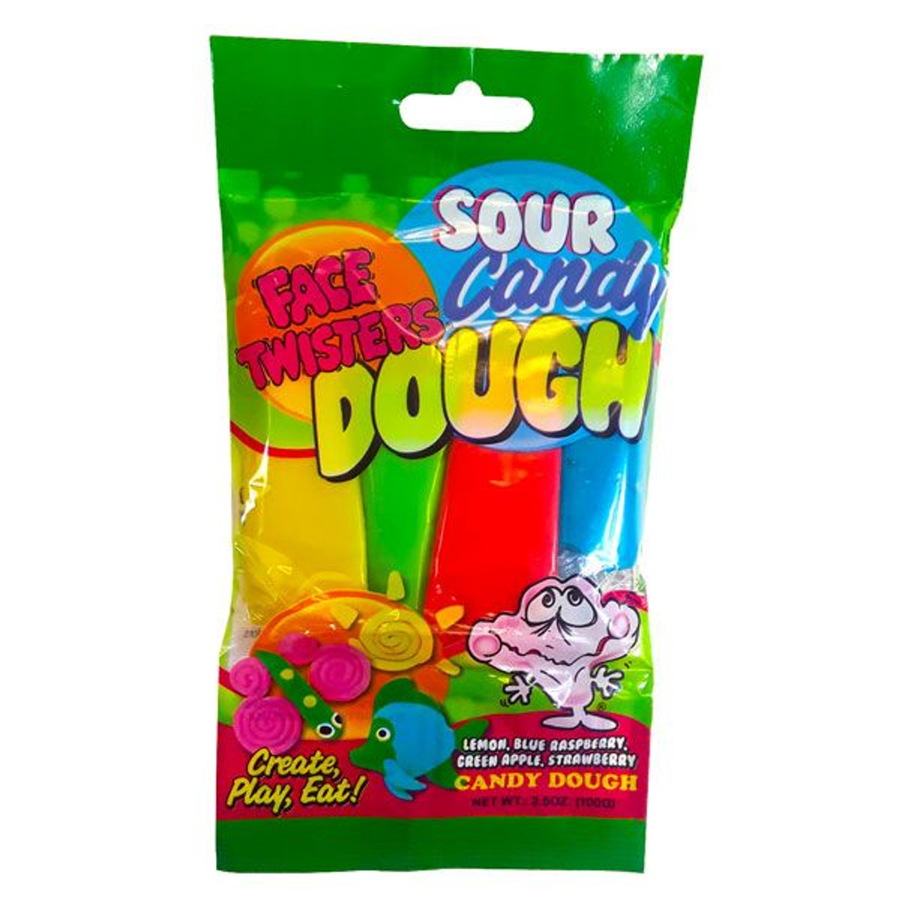 Face Twisters Sour Candy Dough 100g Create, Play, Eat! USA Candy