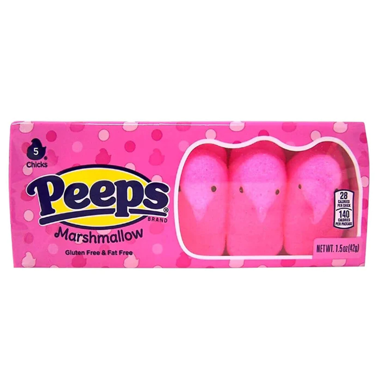 Peeps Marshmallow Pink Chicks - 5pk 42g
