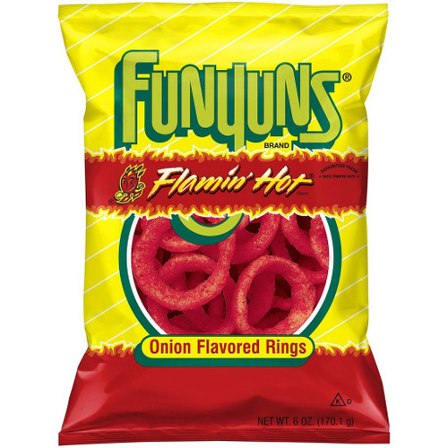 Frito Lay Funyuns Flamin Hot Onion Flavored Rings 163g