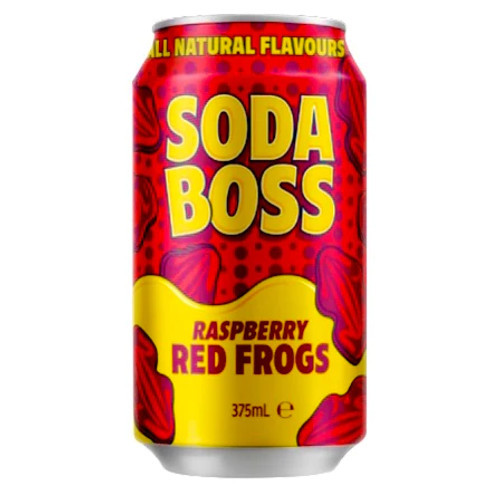 Soda Boss - Raspberry Red Frogs 375ml