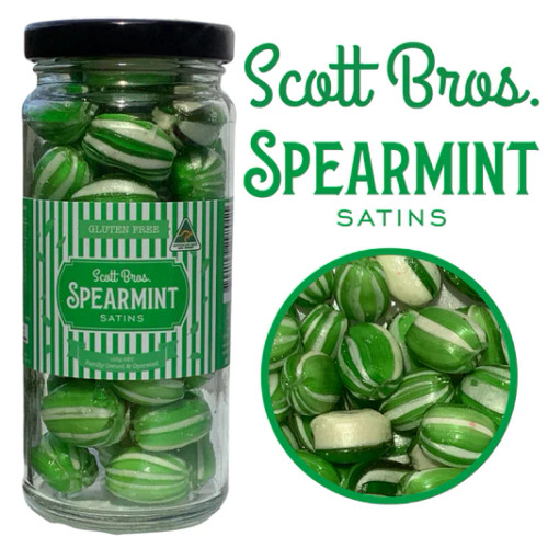 Spearmint Satins Rock Candy 155g