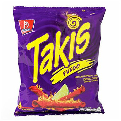 Barcel Takis Fuego Hot Chilli Pepper & Lime Tortilla Chips 92.3g