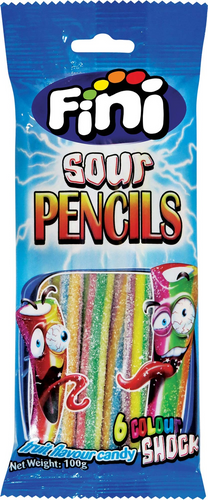 Fini Sour Pencils Candy 100g - Rainbow