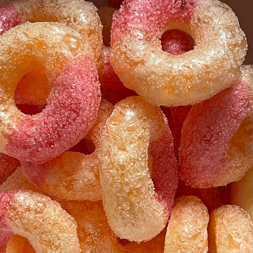 Freeze Dried Peach Rings Large Tub