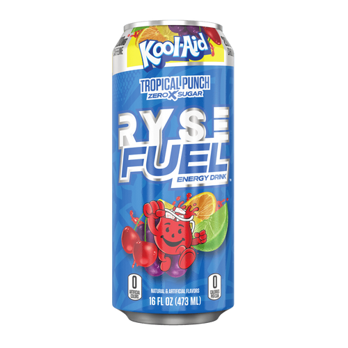 RYSE Fuel Kool Aid Tropical Punch Energy Drink Zero Sugar 473ml