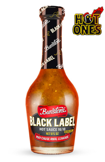 BUNSTER Shit The Bed  Black Label 16/10 Hot Sauce 236ml