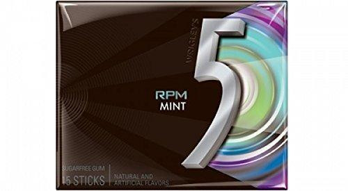 5 Gum RPM Mint 15 Sticks  pack