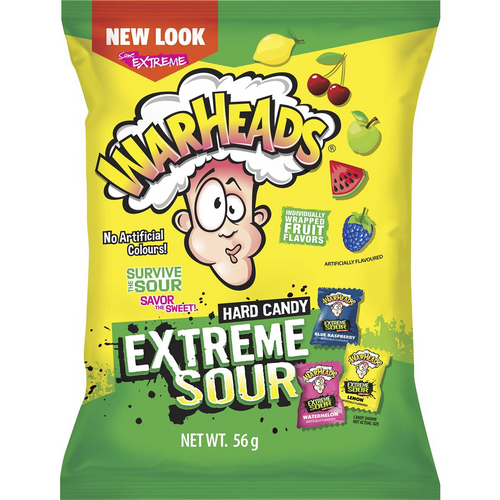 Warheads Extreme Sour Hard Candy Bag Net 56g