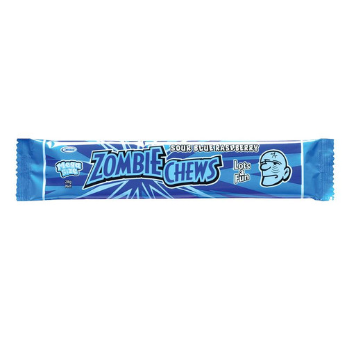 Zombie Chews Blue Raspberry - Sour Chew Bar 28g