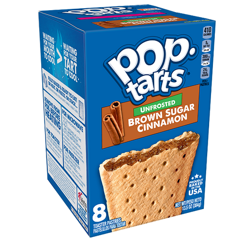 Pop Tarts - Unfrosted Brown Sugar Cinnamon - 8 Pack 384g
