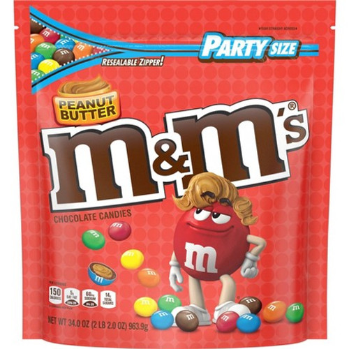 M&Ms Peanut Butter Party Bag 963.9g - USA