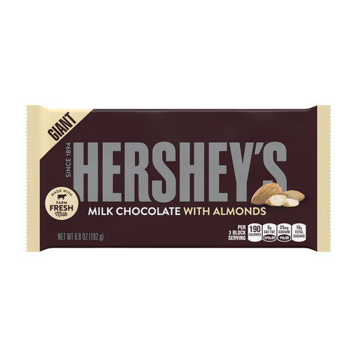 Hershey Milk Chocolate Almond Giant Bar 192g