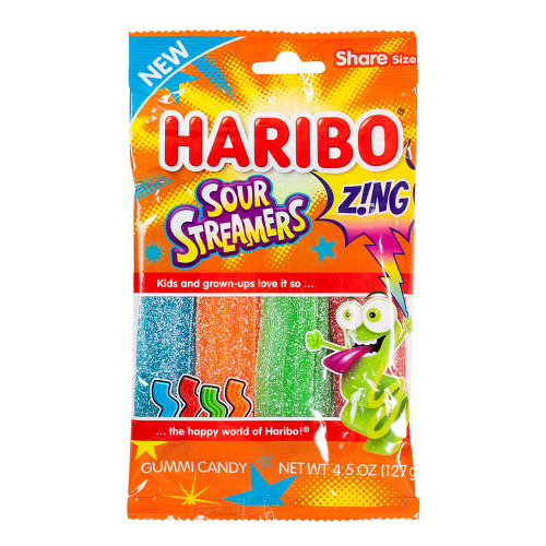 HARIBO Sour Streamers Gummi Candy 127g