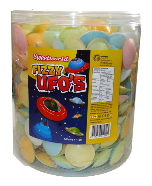 Sweetworld Fizzy Ufo's 300pc tub