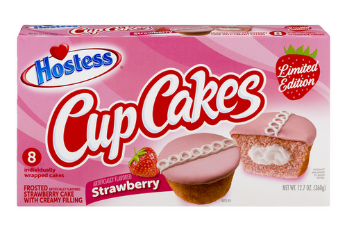 Hostess Frosted Strawberry Cupcakes - 8 Pack