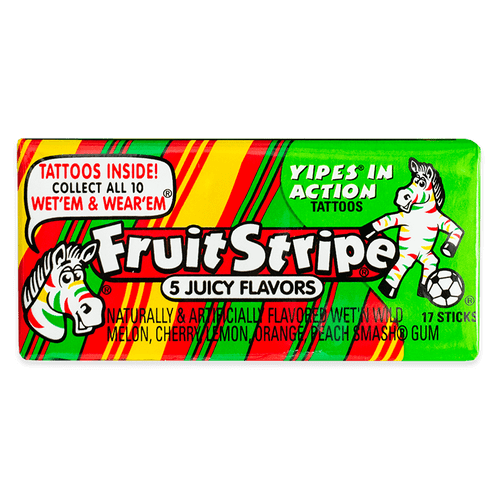Fruit Stripe Gum 5 Juicy Flavours - 17 Pieces