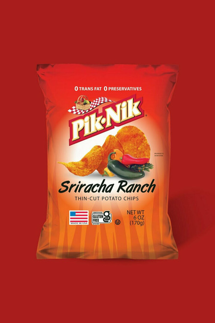 Pik-Nik Sriracha Ranch Thin-Cut Potato Chips 170g