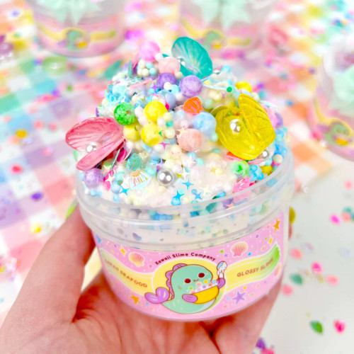 Kawaii Seafood Glossy Slime 6oz